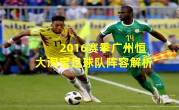 2016赛季广州恒大淘宝足球队阵容解析